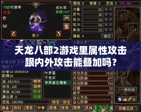 天龙八部2游戏里属性攻击跟内外攻击能叠加吗? 天龙八部2游戏里属性攻击跟内外攻击能叠加吗?